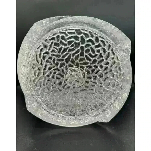 Vintage Mid-Century Modern Lucite Iceberg Textured Ice Bucket Stunning Clear - Picture 9 of 13